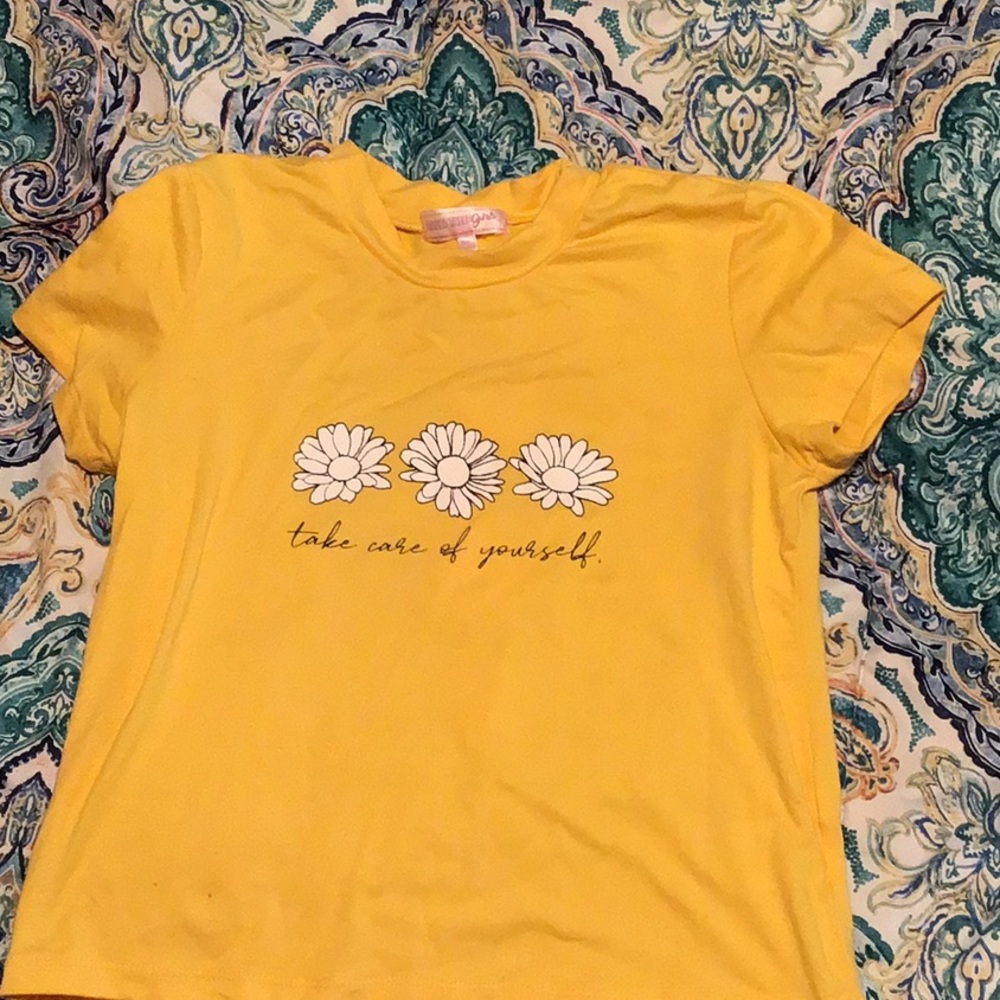 Bright yellow shirt